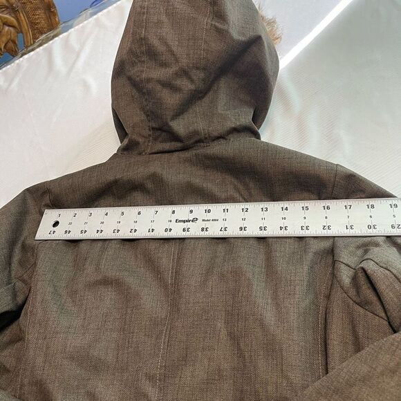 Eddie Bauer Women’s Hooded Jacket Zip Liner Faux Fur Attached Size 1X - Picture 10 of 10